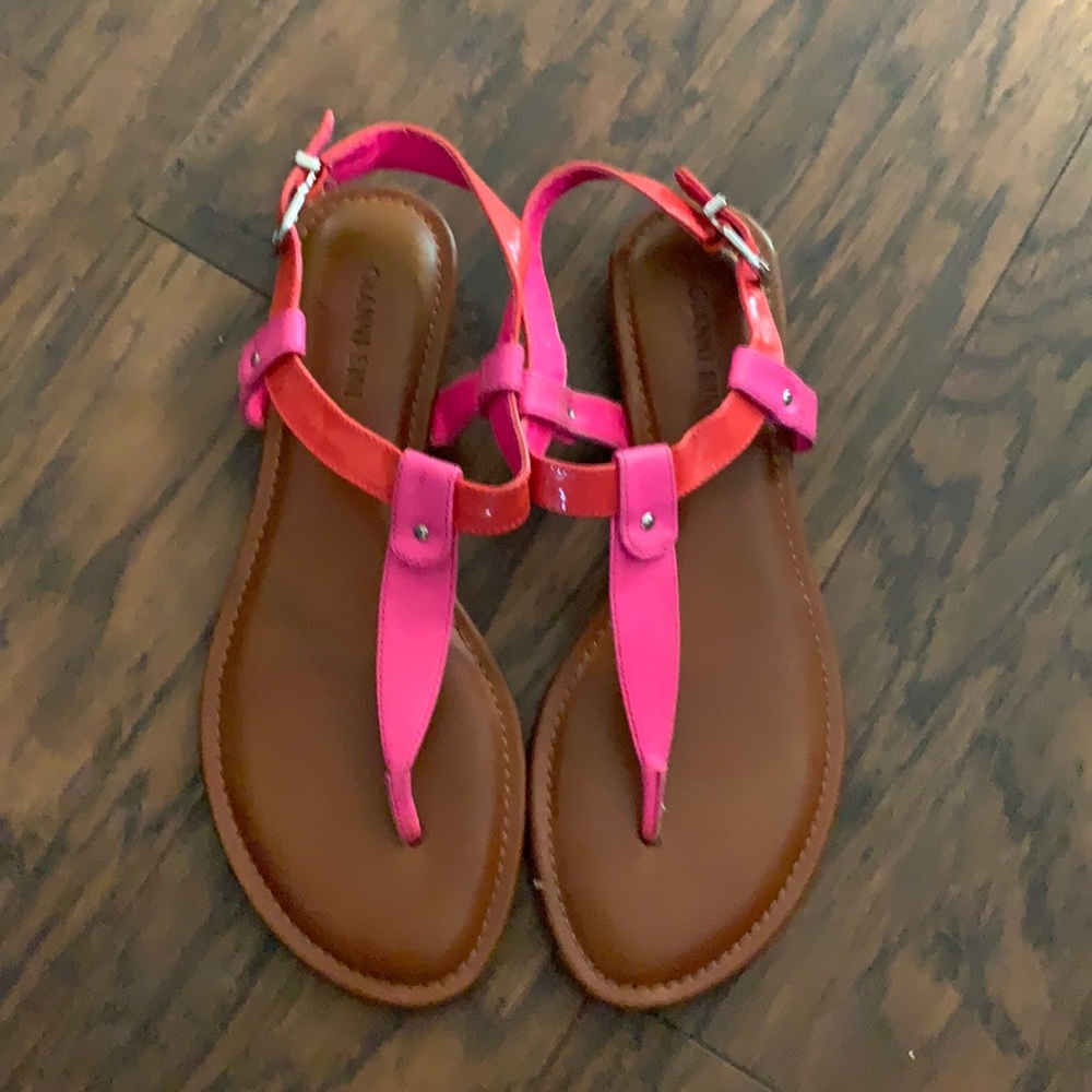 Gianni Bini pink and orange sandals size 10